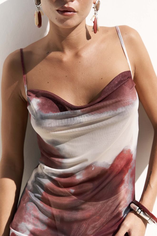 Mai Collection Chomhan Askılı Degaje Uzun Elbise Toptan Giyim Bahar