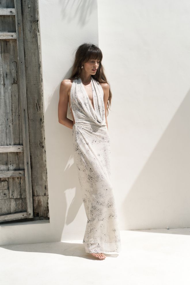 Mai Collection Длинное Платье Galagher Degaje Оптовая продажа одежды День рождения