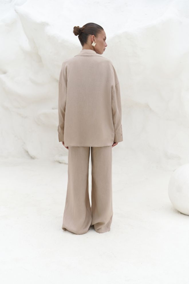 Mai Collection Traje Camisero De Lino De Gran Tamaño Jelsomina Ropa al por mayor Boho