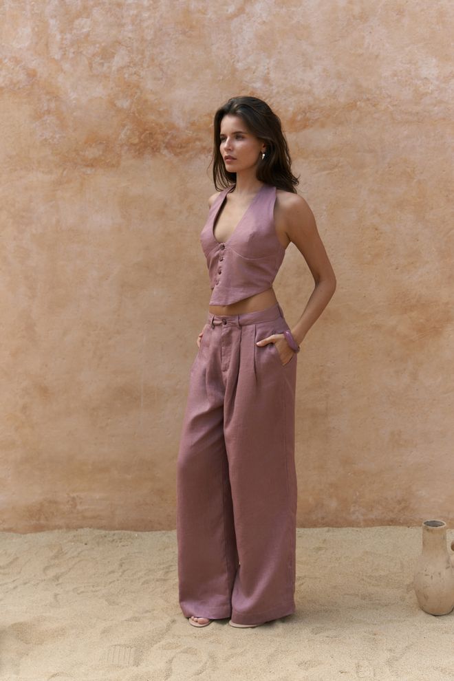 Mai Collection Σετ Μπορντό Κομψό Casual Χονδρικό εμπόριο ενδυμάτων Άνοιξη