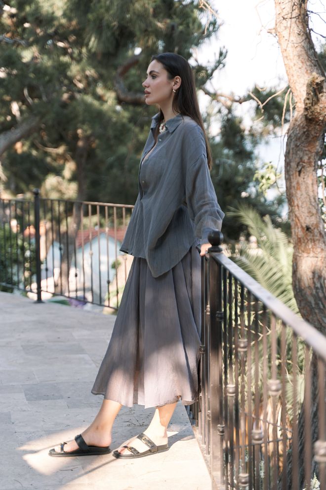 ★送料・関税込★Project G/R★Long Sleeve Skirt★Light Grey★ 133_9a569573f8-fw24-ecom-8911-