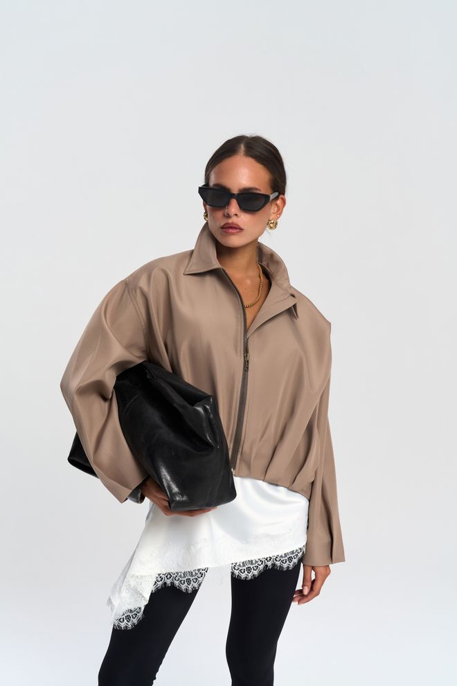 Mai Collection Bej Günlük Rüzgarlık Ceket Toptan Giyim Gündelik