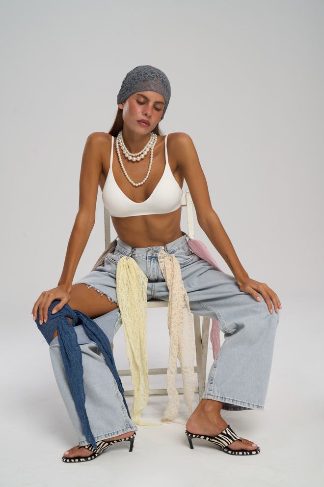 Mai Collection Γκρι Casual Boho Σάλι Χονδρικό εμπόριο ενδυμάτων 1