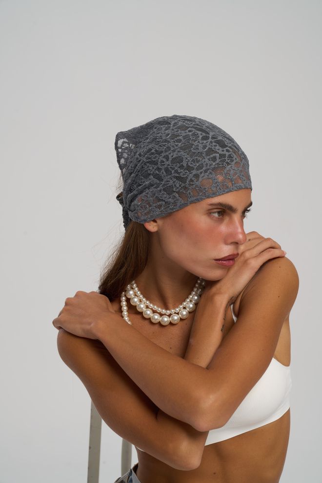 Mai Collection Γκρι Casual Boho Σάλι Χονδρικό εμπόριο ενδυμάτων Παραλία