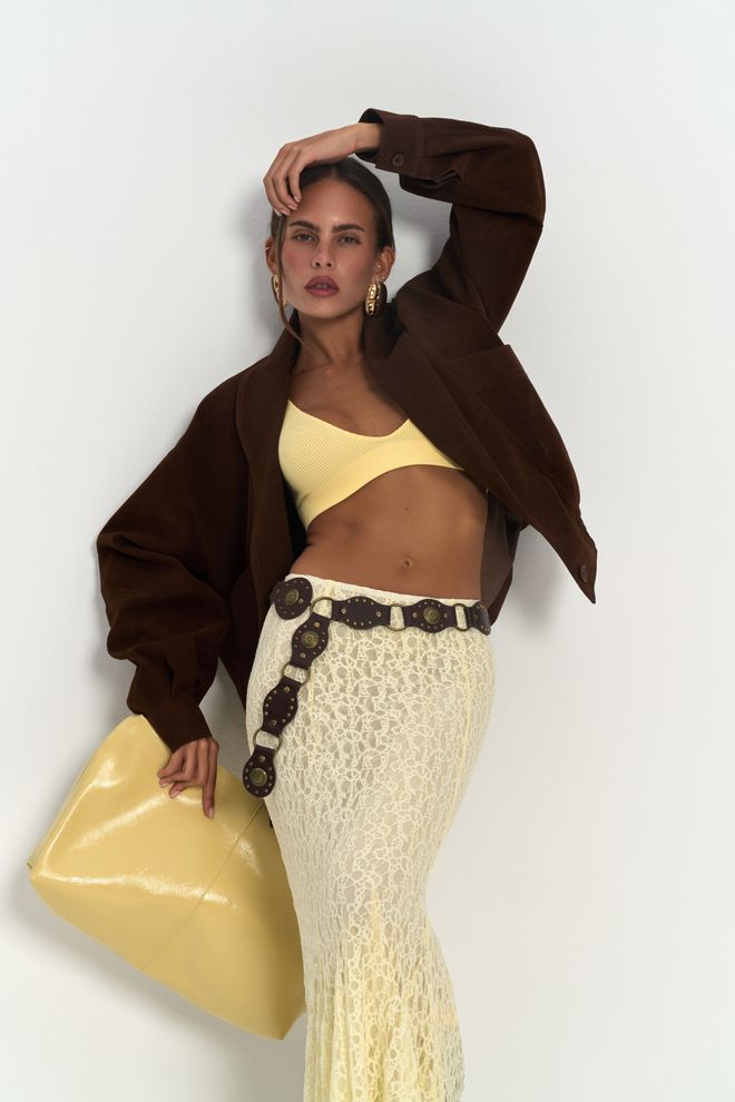 Mai Collection Béžová Boho Elegantná Sukňa Puzdrová Maxi Veľkoobchod s oblečením Neformálny