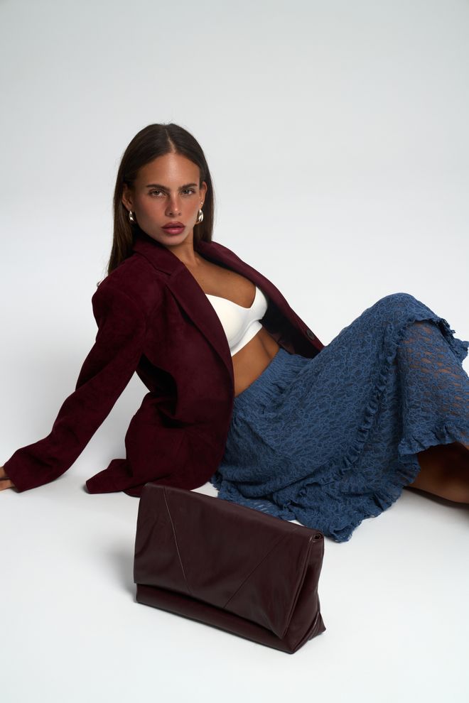 Mai Collection Azul Saia Boho Elegante Assimétrica Maxi Roupas por atacado Casual