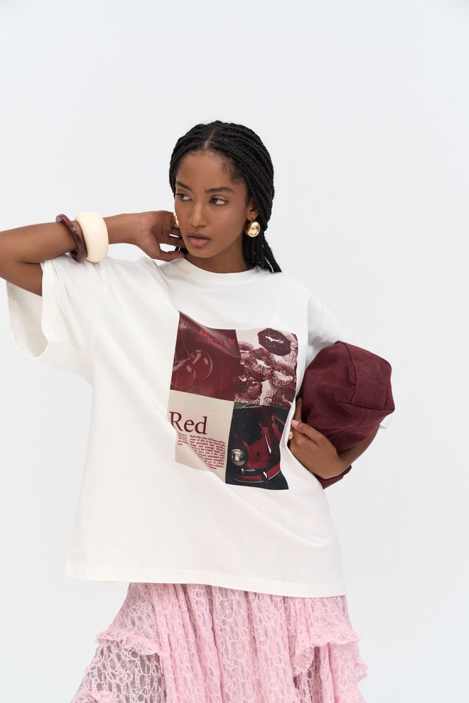 Mai Collection Tricou Alb Casual Oversize Îmbrăcăminte cu ridicata Casual