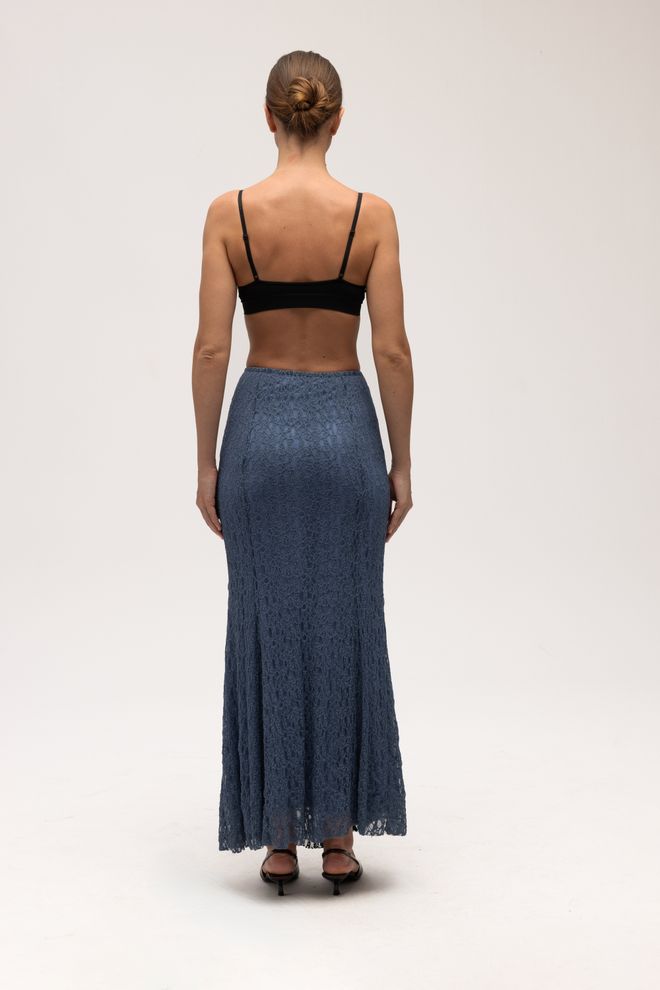 Mai Collection Blue Elegant Mermaid Maxi Skirt Wholesale Clothing Sexy