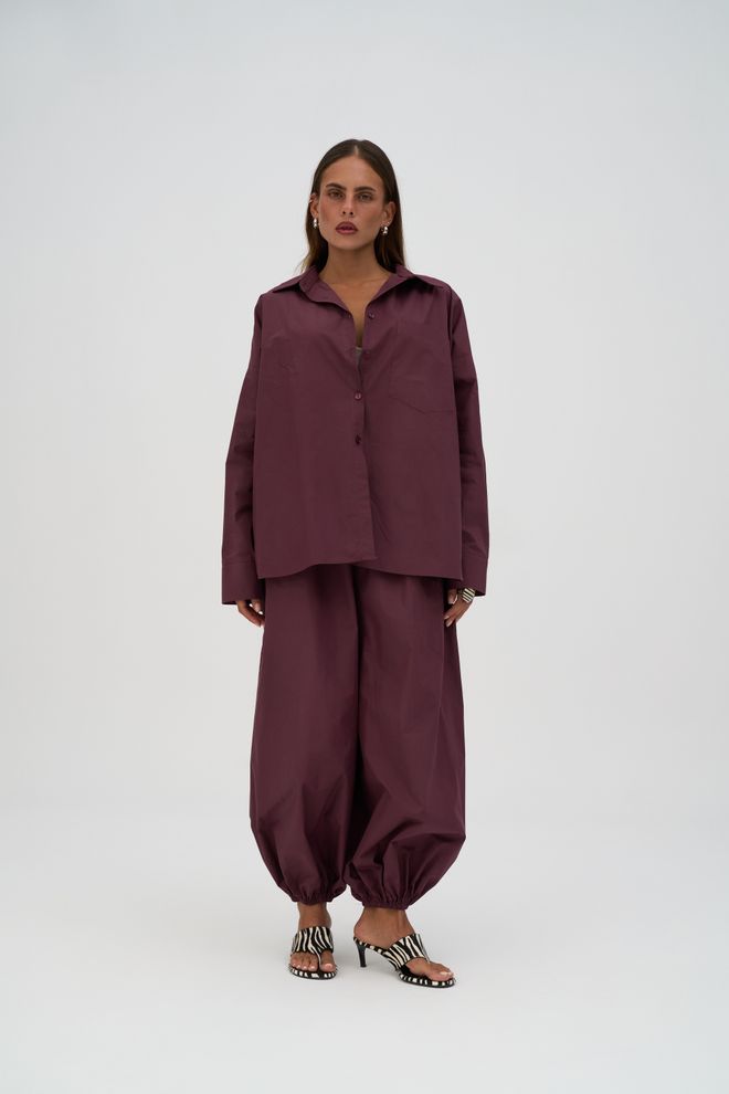 Mai Collection Bordowe Spodnie Hurtowa sprzedaż odzieży Casual