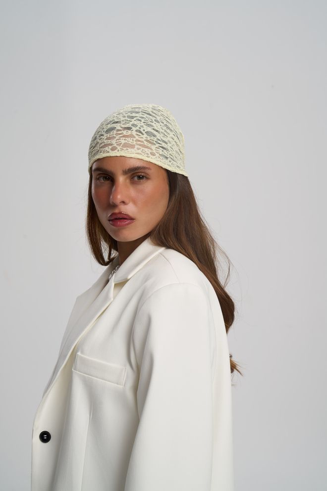 Mai Collection Κομψό Ασπρο Σάλι Με Ευέλικτα Στυλ Χονδρικό εμπόριο ενδυμάτων Άνοιξη