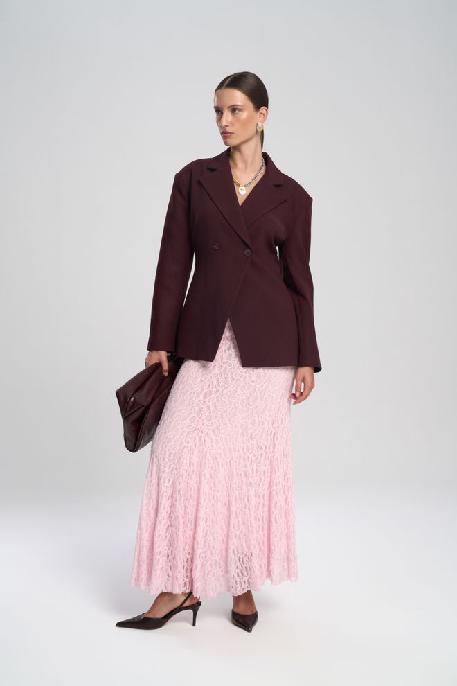 Mai Collection Gonna Sirena Maxi Rosa Elegante Abbigliamento all'ingrosso Sexy