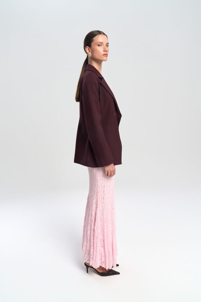 Mai Collection Elegant Pink Mermaid Maxi Skirt Wholesale Clothing Spring