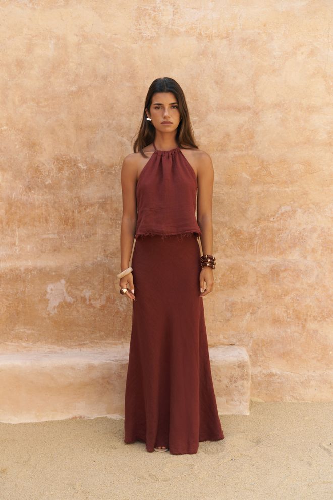 Mai Collection Claret Red Set Großhandelskleidung 1