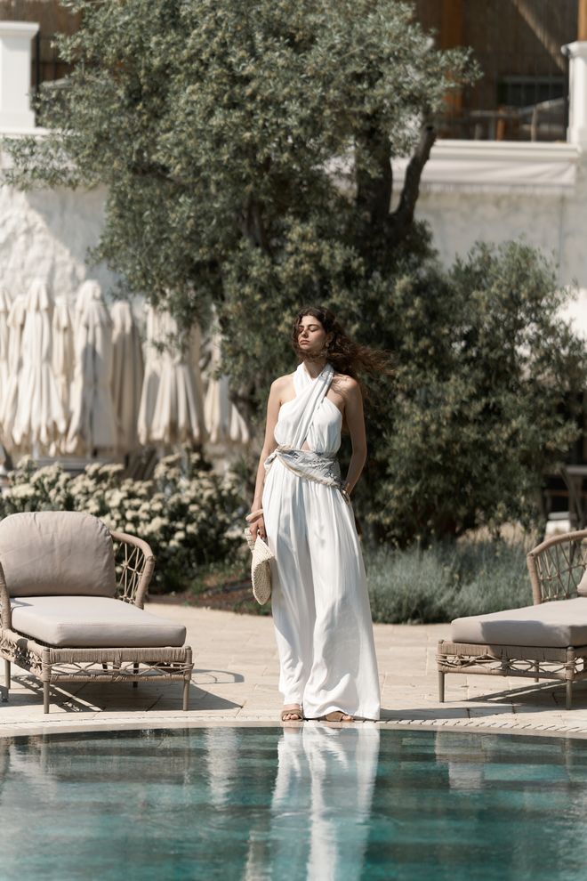 Mai Collection Ασπρη Κομψή Αμάνικη Ολόσωμη Φόρμα Χονδρικό εμπόριο ενδυμάτων Casual