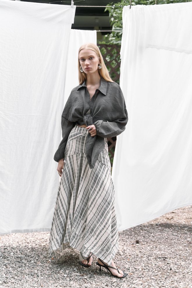 Mai Collection Белая Бохо Асимметричная Макси Юбка Оптовая продажа одежды Повседневный