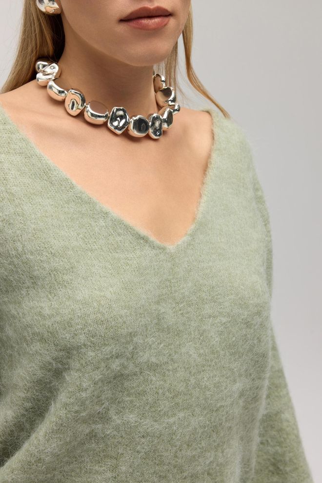 Mai Collection Зеленый Повседневный Элегантный Сексуальный Свитер Оптовая продажа одежды Работа