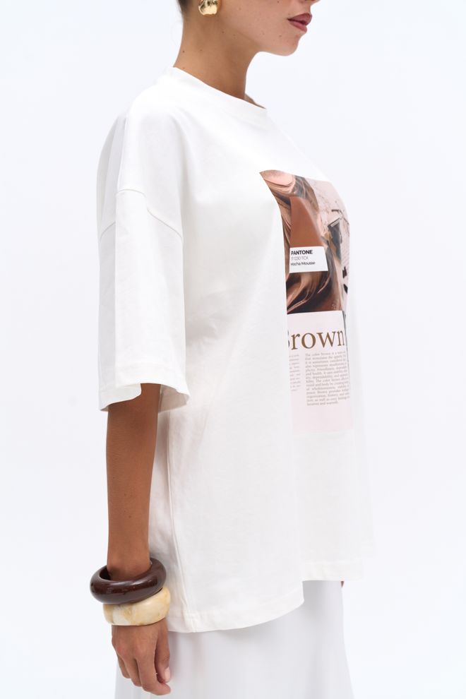 Mai Collection White Casual Oversized Fit Tshirt Wholesale Clothing 5