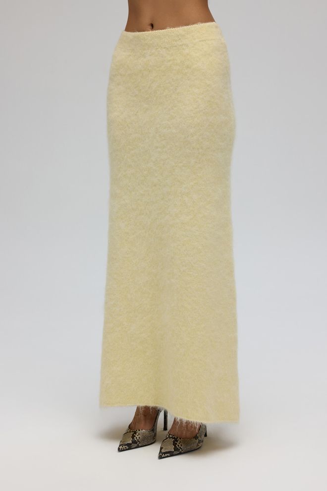 Mai Collection جيبة قلم ماكسي أصفر وسط الخصر ملابس بالجملة ربيع