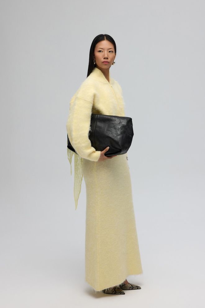 Mai Collection جيبة قلم ماكسي أصفر وسط الخصر ملابس بالجملة كوكتيل