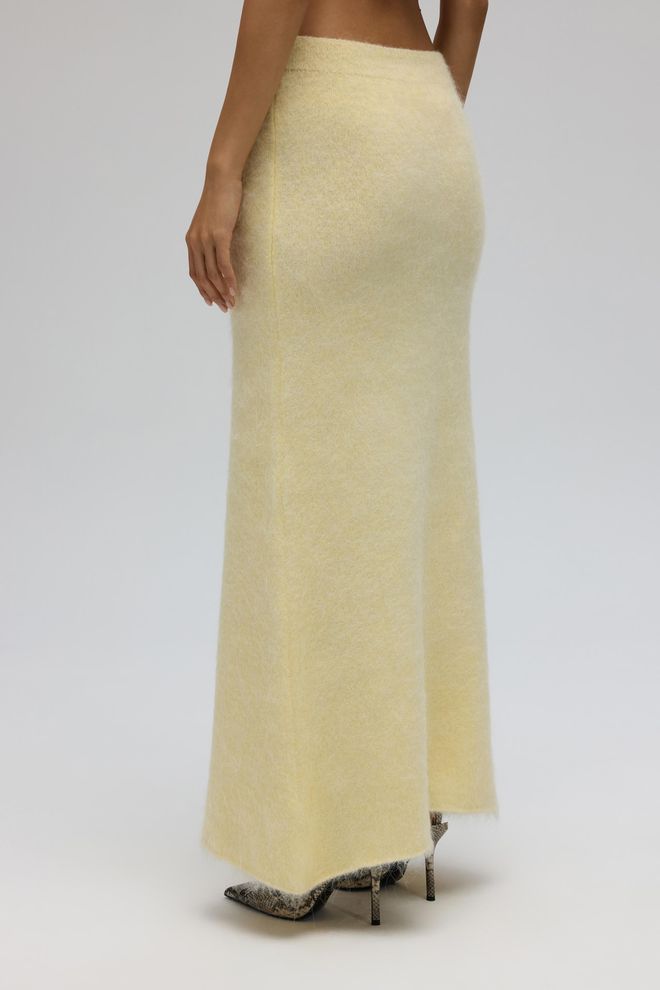 Mai Collection جيبة قلم ماكسي أصفر وسط الخصر ملابس بالجملة الخريف