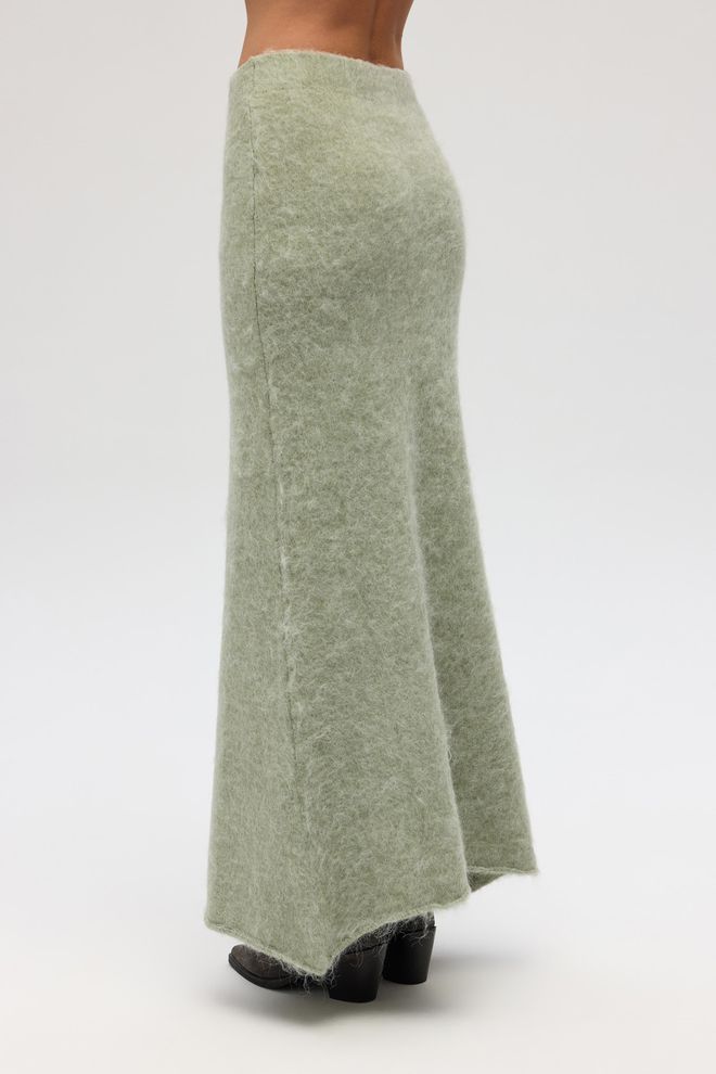 Mai Collection جيبة أخضر أنيقة قلم ماكسي ملابس بالجملة الخريف