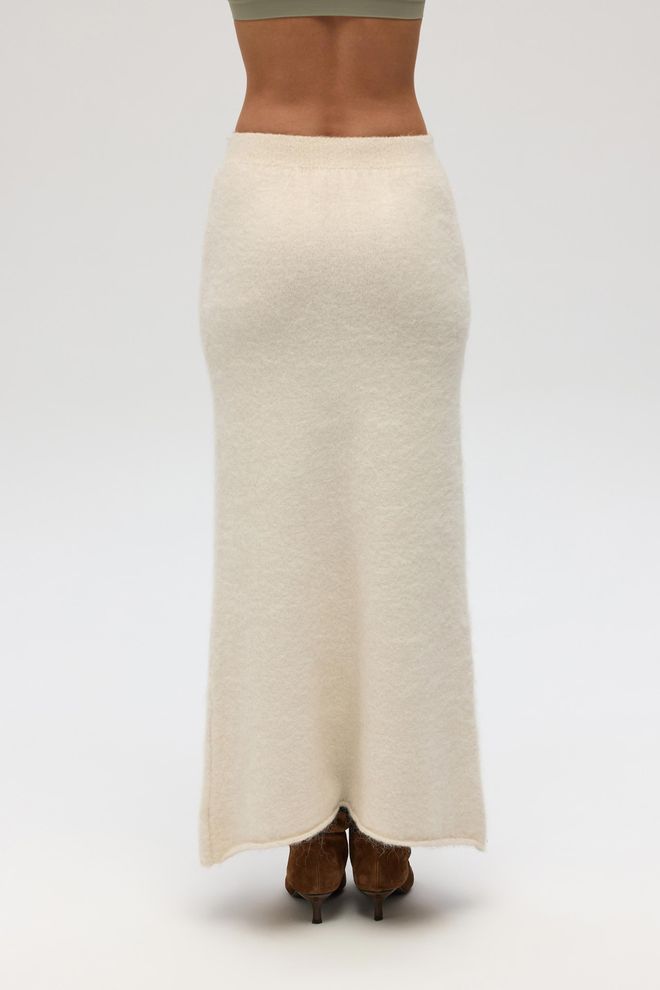 Mai Collection اللون البيج جيبة بوديكون ماكسي مع ارتفاع الخصر ملابس بالجملة رَسمِيّ