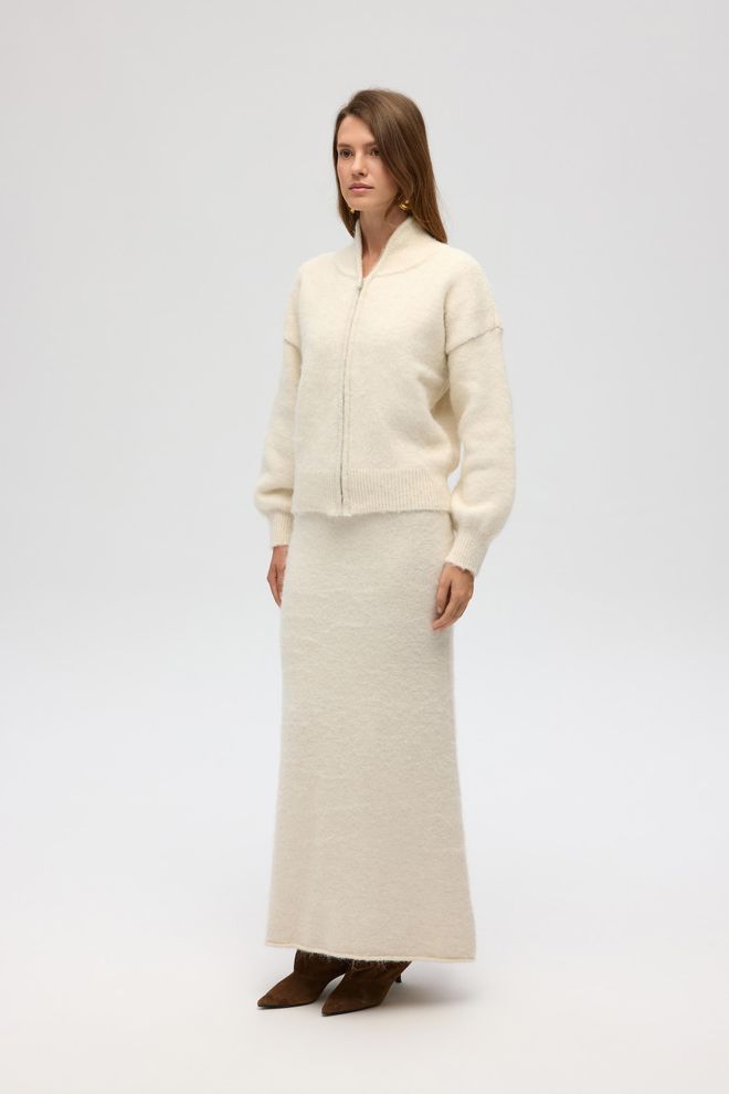 Mai Collection اللون البيج جيبة بوديكون ماكسي مع ارتفاع الخصر ملابس بالجملة كوكتيل