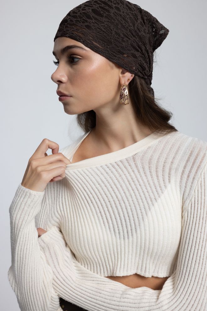 Mai Collection Καφέ Εθνοτικό Boho Σάλι Για Εργασία Και Πάρτι Χονδρικό εμπόριο ενδυμάτων 1