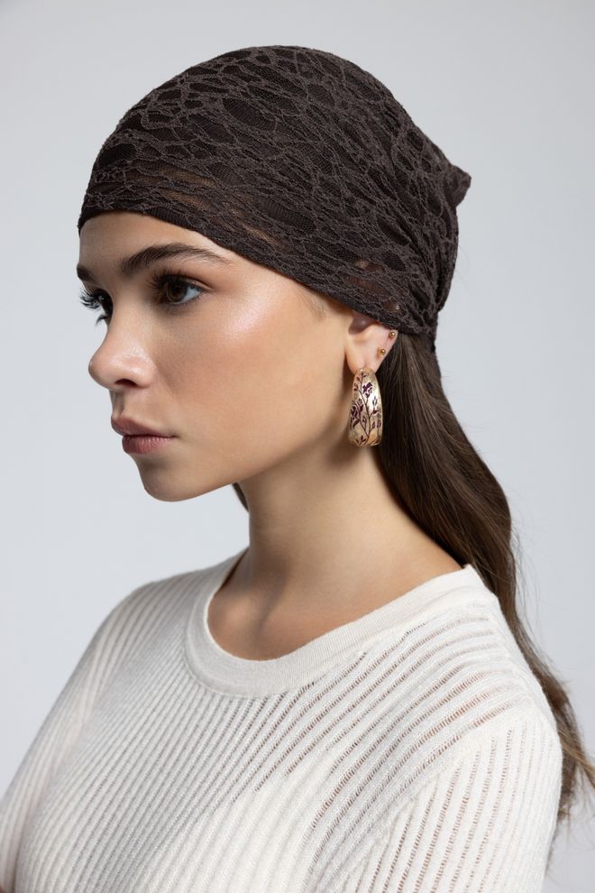 Mai Collection Kahverengi Etnik Boho Şal İş Ve Parti İçin Toptan Giyim Tesettür