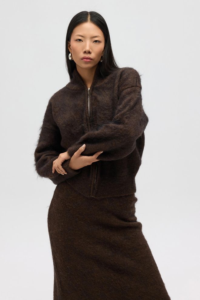 Mai Collection جيبة بني بوديكون ماكسي بخصر متوسط ملابس بالجملة 1