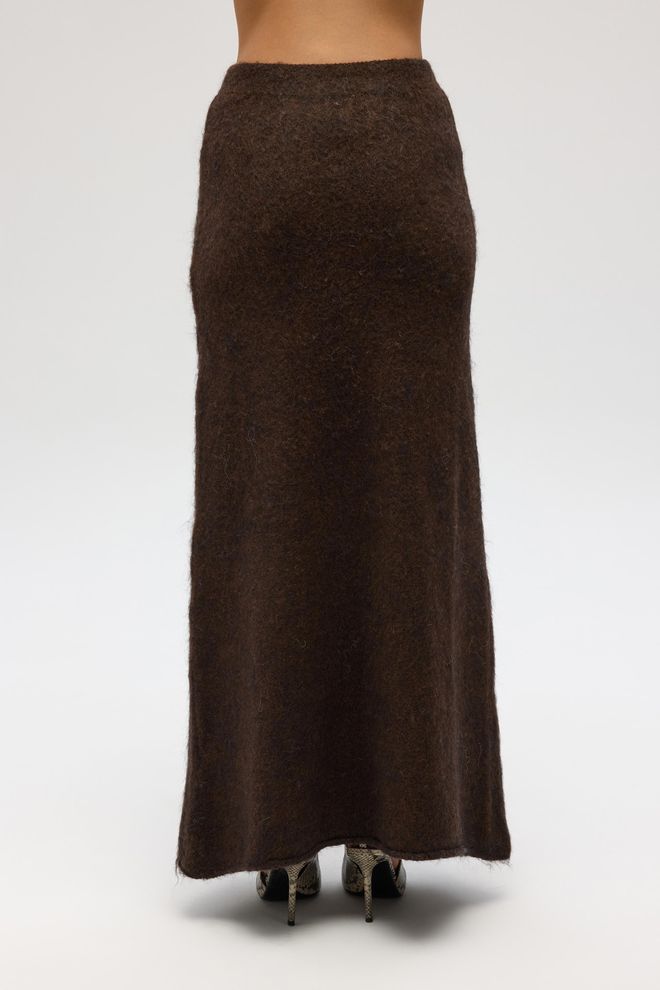 Mai Collection جيبة بني بوديكون ماكسي بخصر متوسط ملابس بالجملة غير رسمي