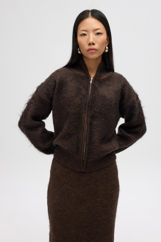 Mai Collection جيبة بني بوديكون ماكسي بخصر متوسط ملابس بالجملة 5