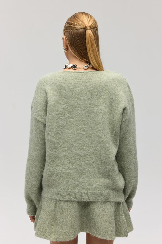 Mai Collection Zielona Mini Rozkloszowana Spódnica Z Wysokim Stanem Hurtowa sprzedaż odzieży Elegancki