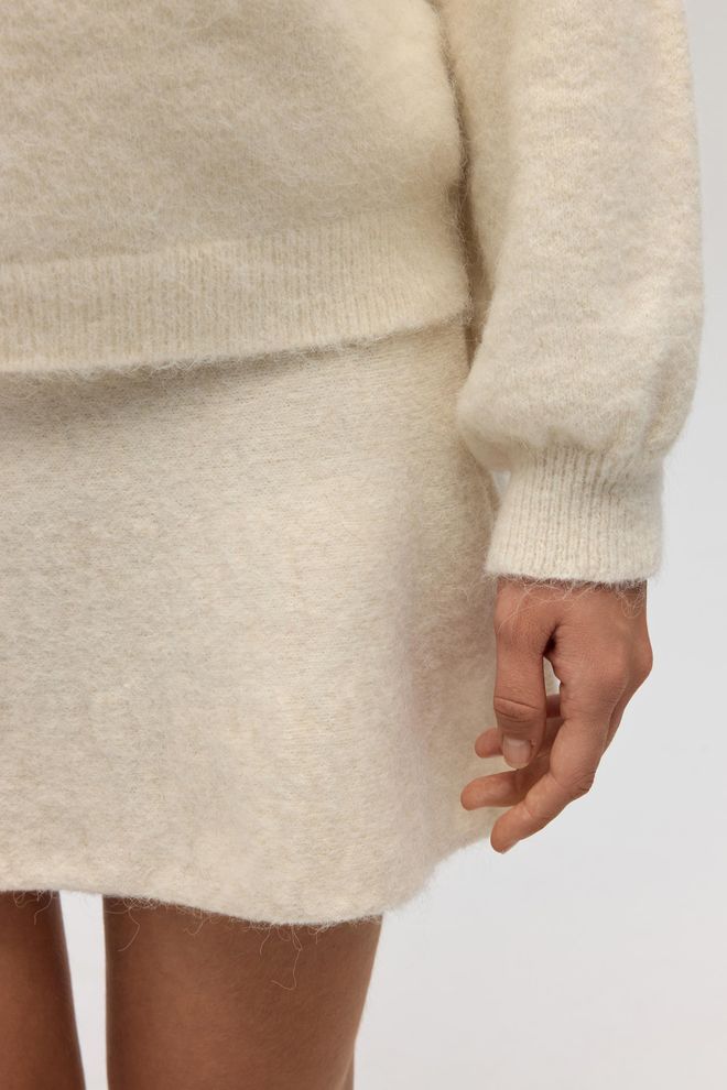 Mai Collection Beżowa Rozkloszowana Mini Spódnica Z Wysokim Stanem Hurtowa sprzedaż odzieży Jesień