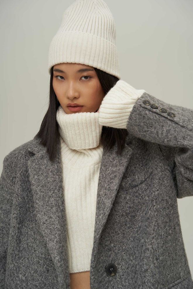 Mai Collection Сиво Едноредов Блейзер Яке Дрехи на едро Есен