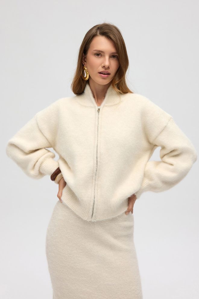 Mai Collection Cardigan Beige Casual Elegante Vintage Retrò Abbigliamento all'ingrosso Casuale