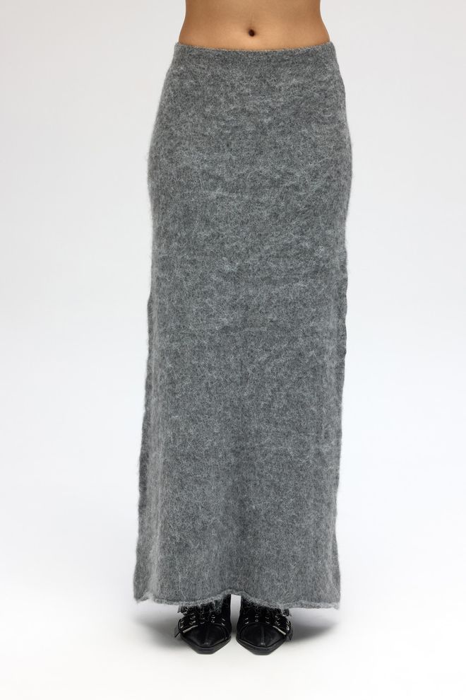 Mai Collection جيبة رمادي بوديكون ماكسي بخصر منتصف أسلوب غير رسمي وأنيق ملابس بالجملة صالة