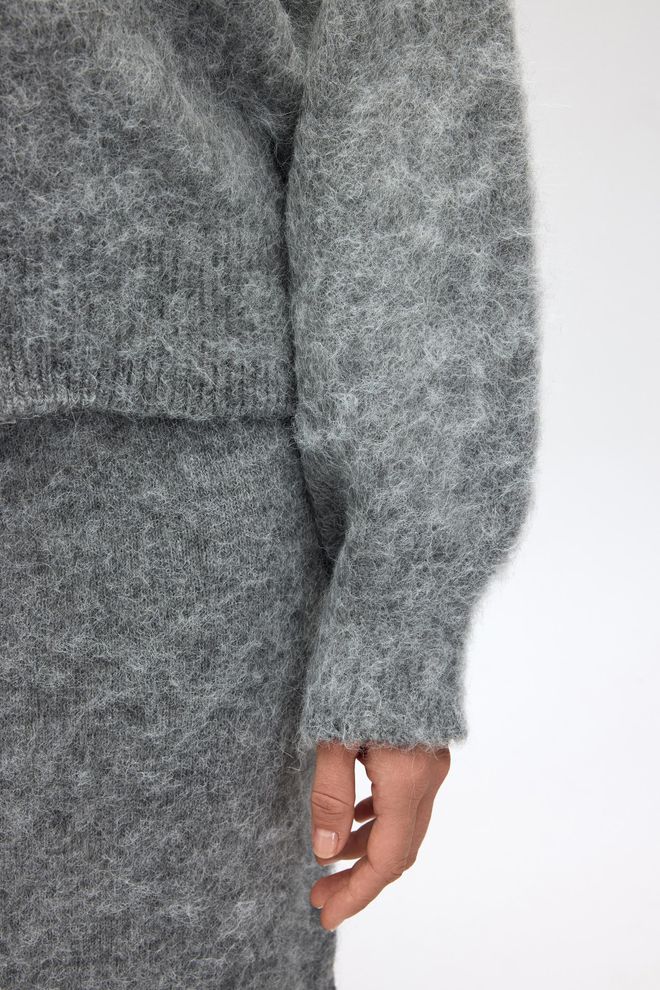 Mai Collection جيبة رمادي بوديكون ماكسي بخصر منتصف أسلوب غير رسمي وأنيق ملابس بالجملة شتاء