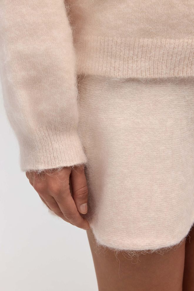 Mai Collection Beżowa Rozkloszowana Mini Spódnica Z Wysokim Stanem Hurtowa sprzedaż odzieży Urodziny