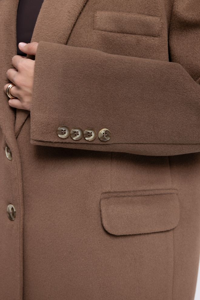 Mai Collection Brown Single Breasted Blazer Jacket Wholesale Clothing Work