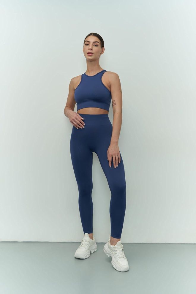 Mai Collection Μπλε Μαρέν Αθλητικό Casual Κολάν Ψηλόμεσο Skinny Χονδρικό εμπόριο ενδυμάτων Casual