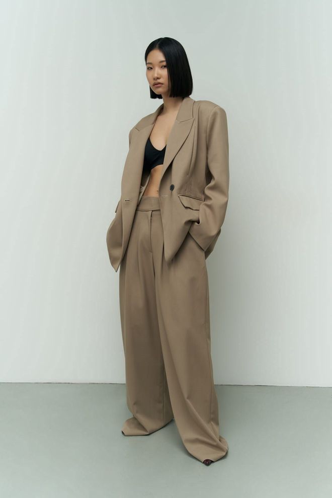 Mai Collection Beige Formal Elegant Vintage Lässig Retro Jacke Großhandelskleidung Lässig