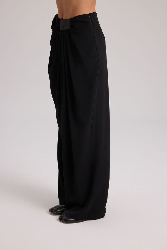 Mai Collection Siyah Palazzo Pantolon Toptan Giyim Bahar