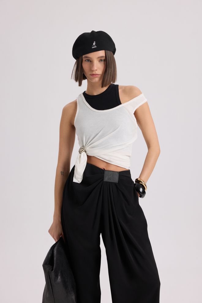 Mai Collection Black Palazzo Pants Wholesale Clothing Casual