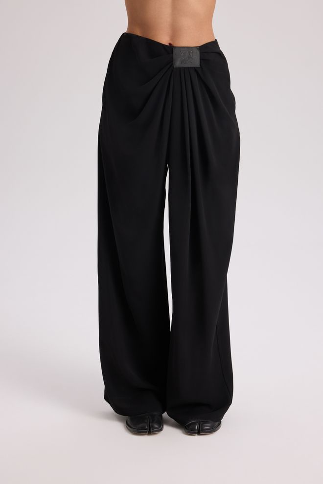 Mai Collection Siyah Palazzo Pantolon Toptan Giyim Kokteyl