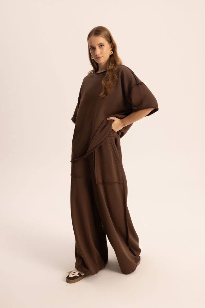 Mai Collection Brown Casual Plus Size Set Wholesale Clothing Spring