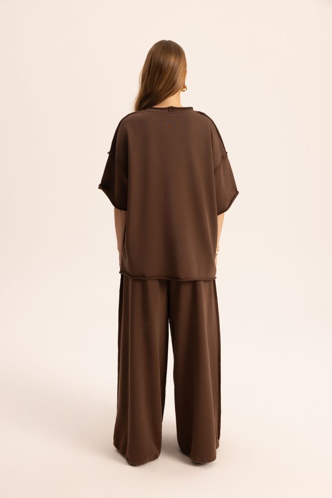 Mai Collection Brown Casual Plus Size Set Wholesale Clothing Casual