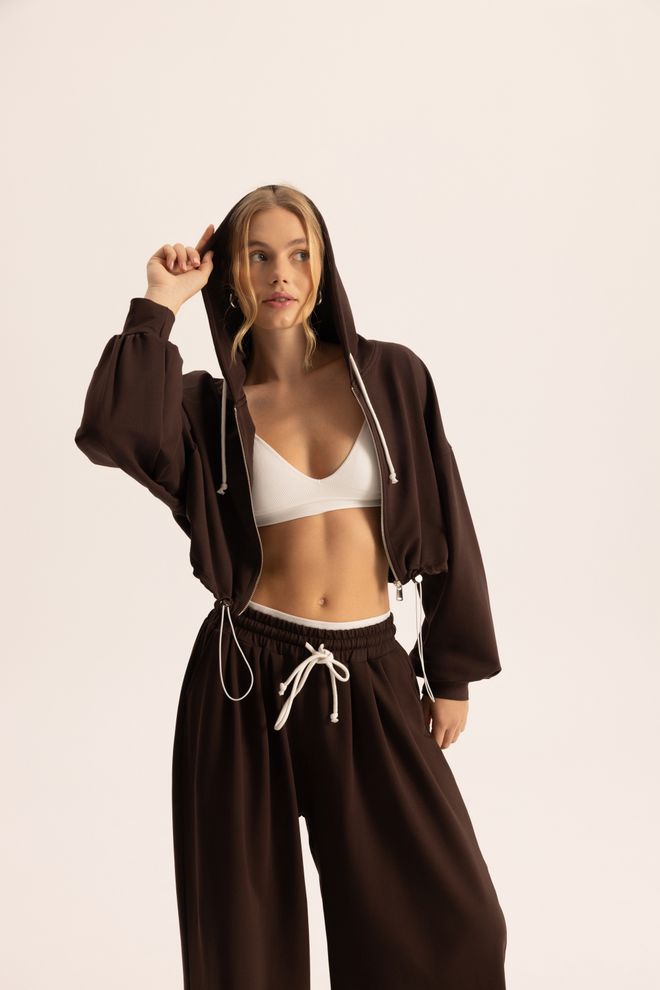 Mai Collection Brown Casual Sport Set With Jogger Pants Wholesale Clothing Casual