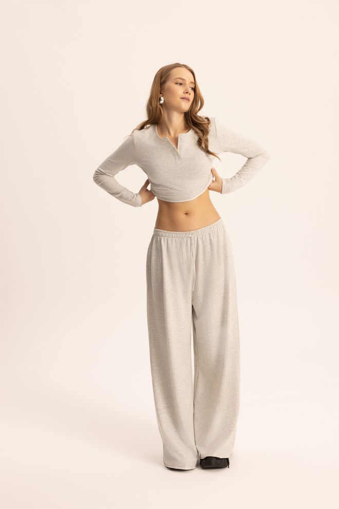 Mai Collection Серый Комплект Спортивного Костюма Oversized С Шнурком Оптовая продажа одежды 5