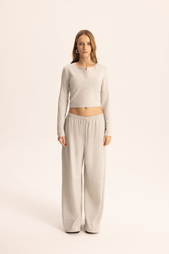 Mai Collection Серый Комплект Спортивного Костюма Oversized С Шнурком Оптовая продажа одежды 1